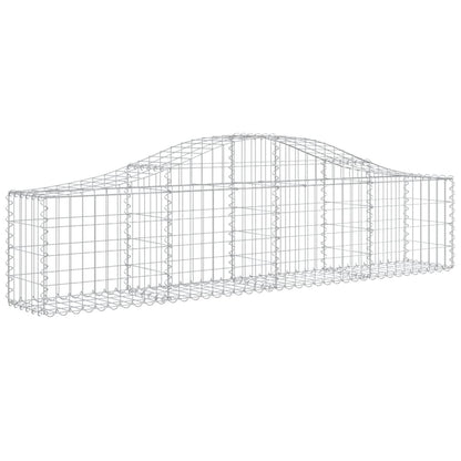 Cestas De Gaviones 11 Uds Forma De Arco Hierro 200x30x40/60 Cm_2