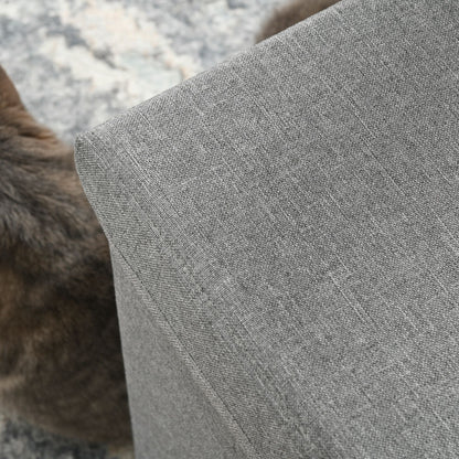 Pawhut Casa Para Gatos Con Tablero De Rascar Y Puerta 36,5x36,5x36,5 Cm Gris_4