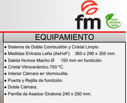 BRICOSOL Estufa de leña frontal FM Modelo M-101_3