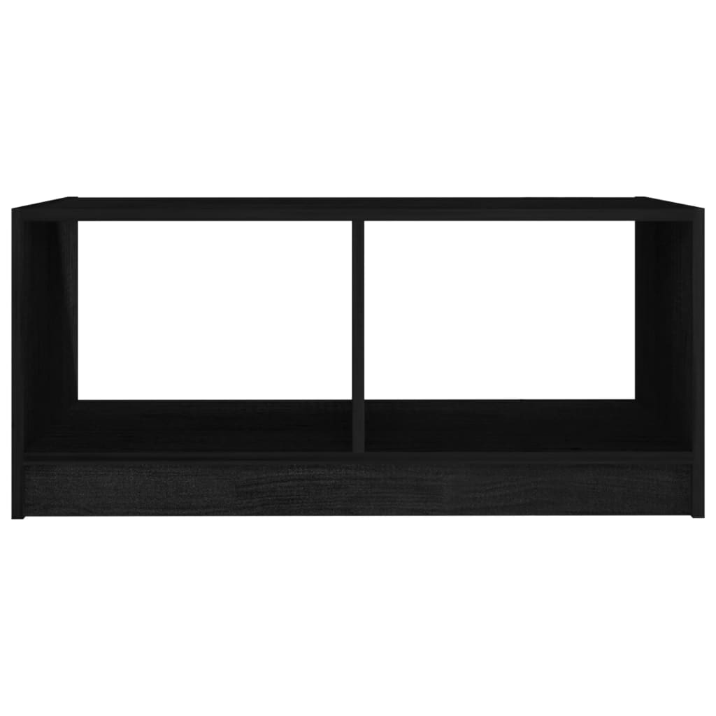Mesa De Centro De Madera Maciza De Pino Negra 75x50x33,5 Cm_3