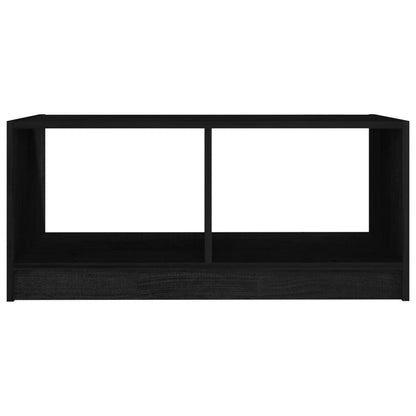 Mesa De Centro De Madera Maciza De Pino Negra 75x50x33,5 Cm_3