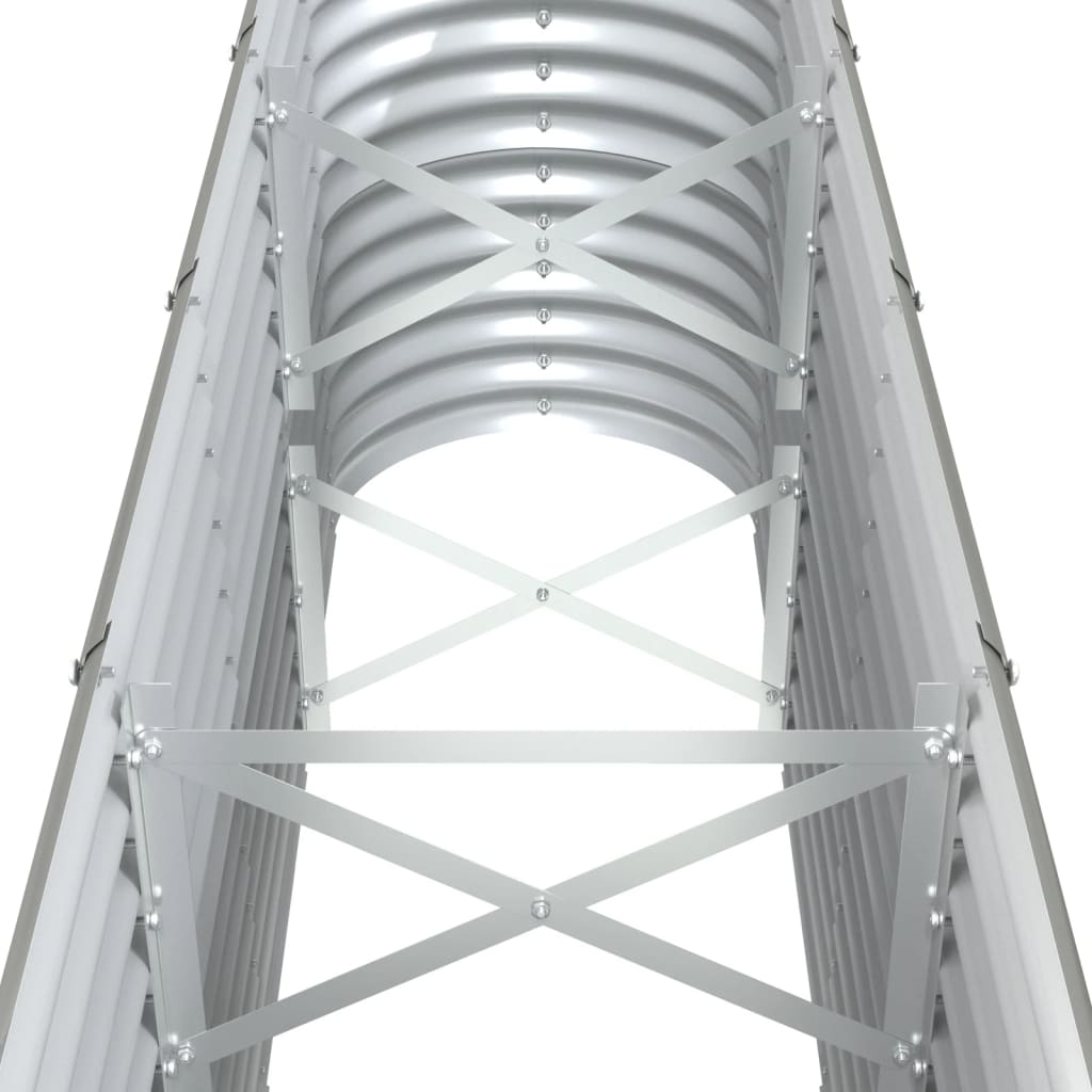 Jardinera Arriate Acero Galvanizado Gris 332x40x68 Cm_4