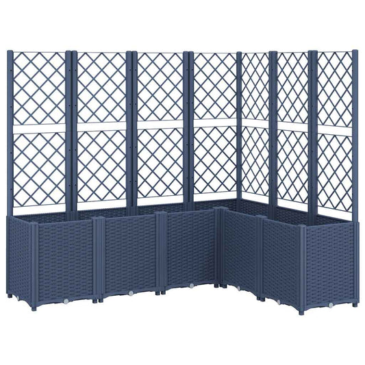 Jardinera Con Enrejado Pp Azul Gris 160x120x140 Cm_0