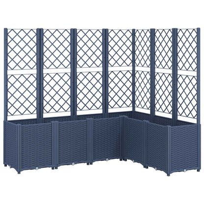 Jardinera Con Enrejado Pp Azul Gris 160x120x140 Cm_0