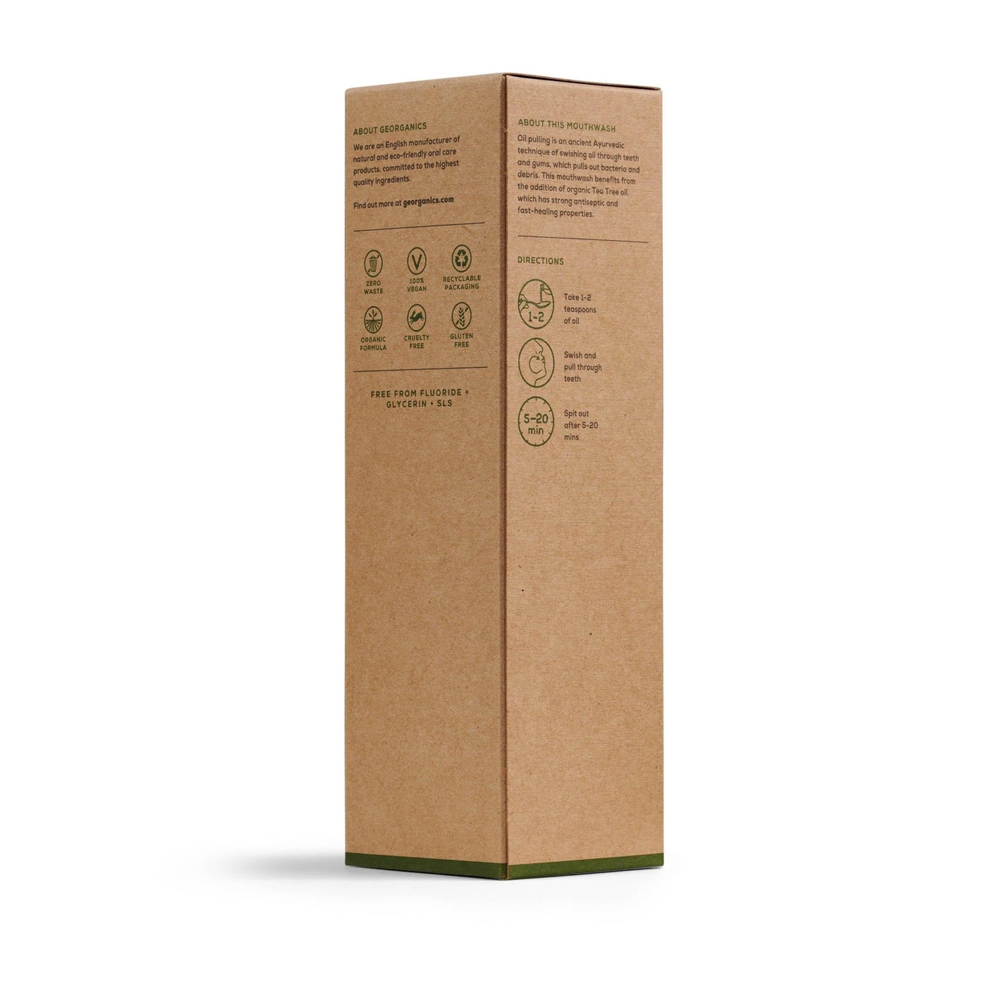Colutório com óleo de coco e melaleuca Georganics