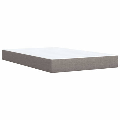 Cama Box Spring Con Colchón Tela Gris Taupe 120x190 Cm / Vetonek_5