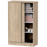 Armario Dormitorio, Multiusos, Baño, Mueble Cocina, Zapatero 2 Puertas Correderas 120x74x33 Cm, Briebe, Nova, Madera