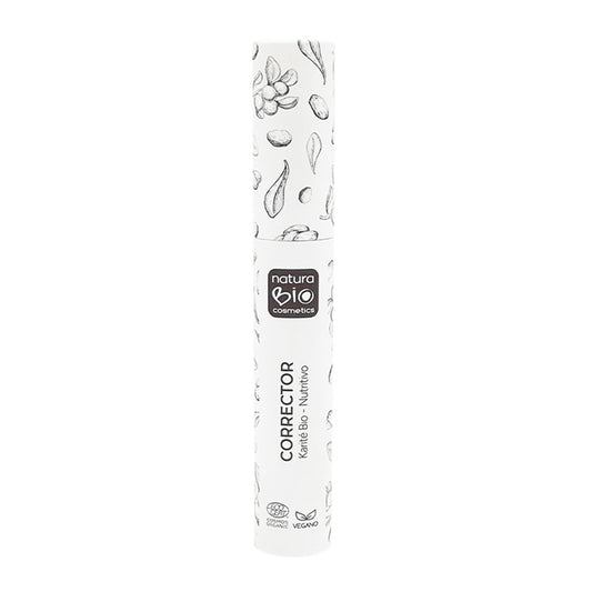 Corretor Líquido 02 Oyambre Bege, Acabamento Suave e Saudável, Com Ácido Hialurónico e Manteiga de Karité, NaturaBIO Cosmetics, 8ml