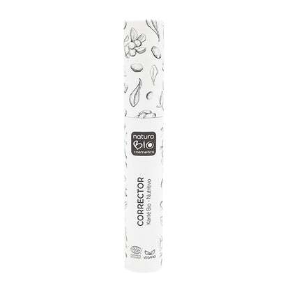 Corretor Líquido 01 Ivory Cíes, Acabamento Suave e Saudável, Com Ácido Hialurónico e Manteiga de Karité, NaturaBIO Cosmetics, 8ml