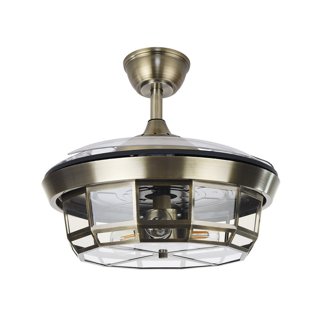 Ventilador Dc Tornado Cuero 3xe27 91d 3aspas Desplegables 6velocidades C/remoto Y Temporizador_1