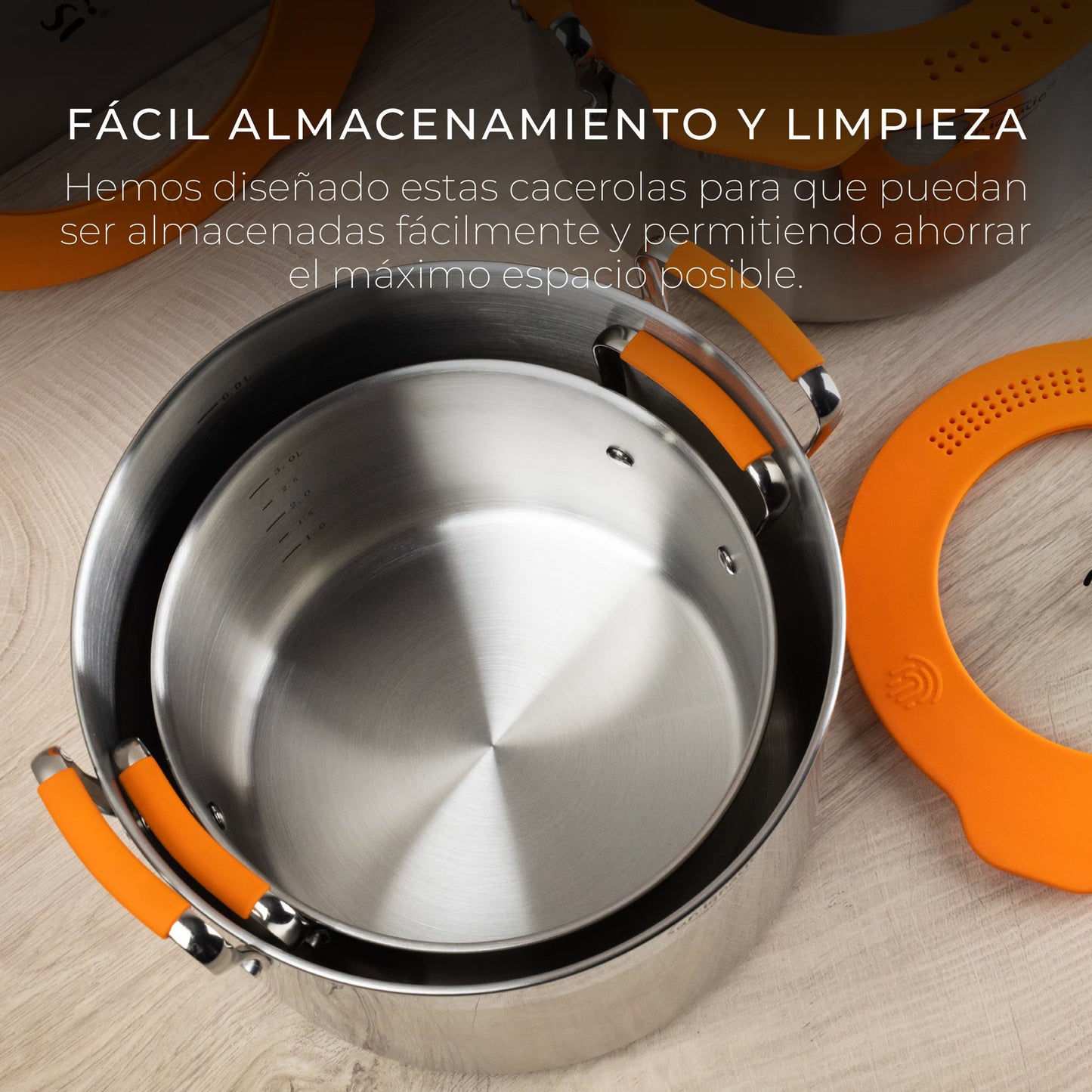 Cacerola Ø20 Cm S/s Inducción Con Tapa Compact