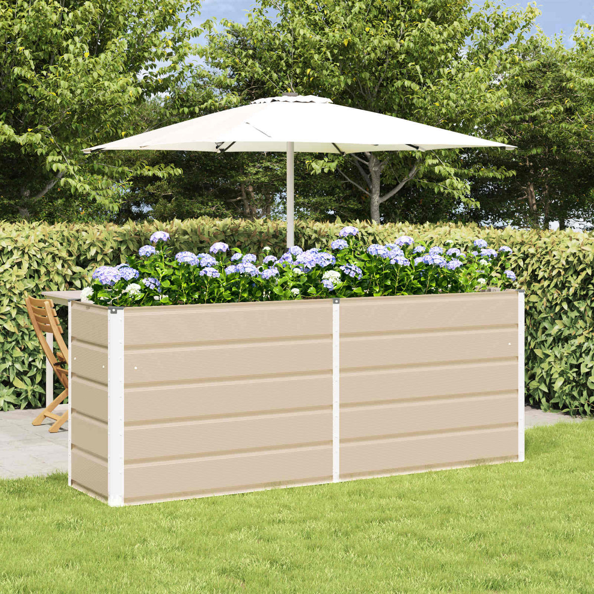 Jardinera Marfil 195 X 50 X 75 Cm Acero Galvanizado_1