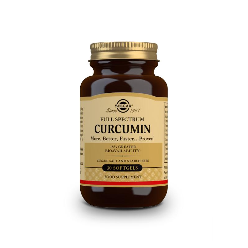 Curcumina de espectro completo, 30 esferas de 185 mg