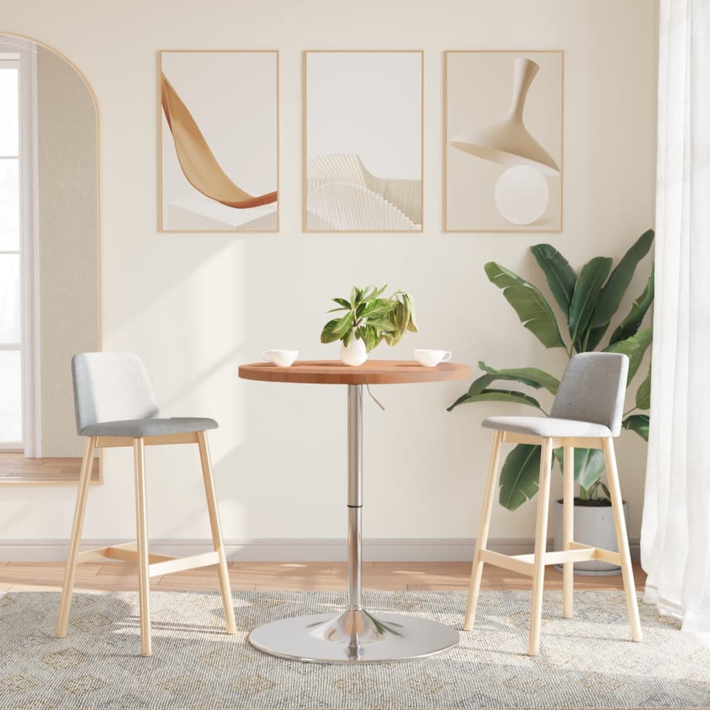 Mesa Alta De Madera Maciza De Haya Ø60x90,5 Cm_1