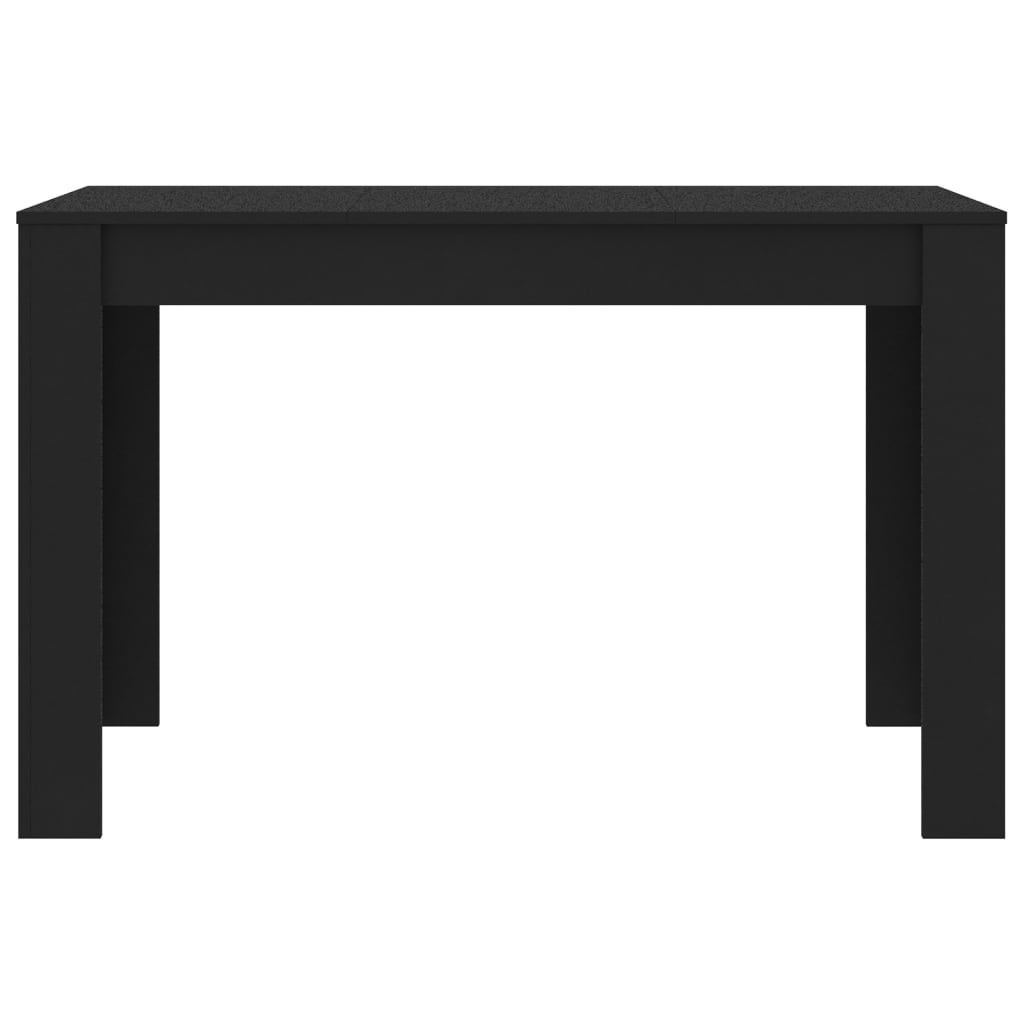 Mesa De Comedor De Madera Contrachapada Negro 120x60x76 Cm_2
