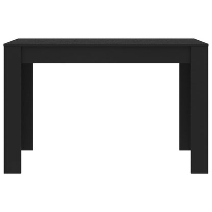 Mesa De Comedor De Madera Contrachapada Negro 120x60x76 Cm_2