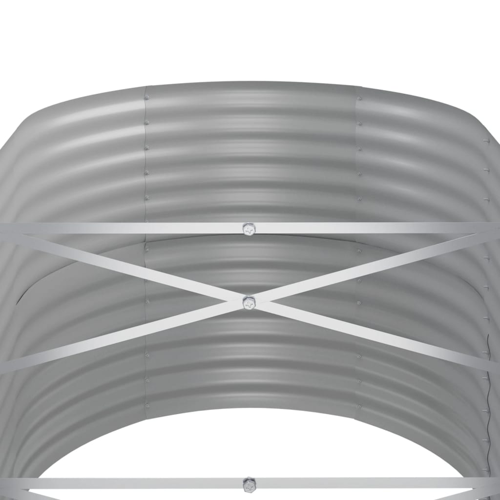 Jardinera Arriate Acero Galvanizado Plata 368x80x68 Cm_4