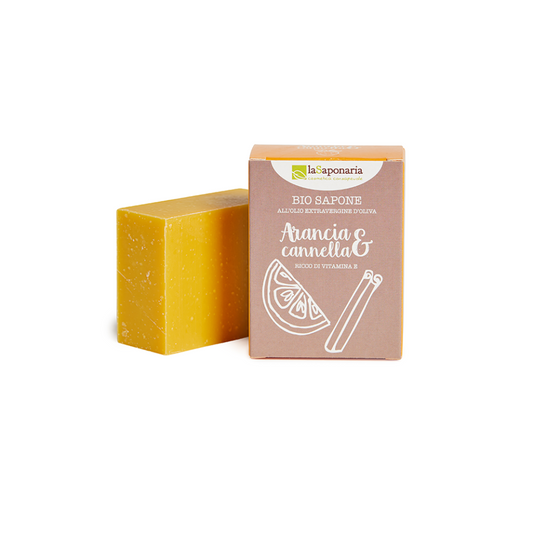 Sabonete com Azeite Virgem Extra, Laranja e Canela La Saponaria 100g