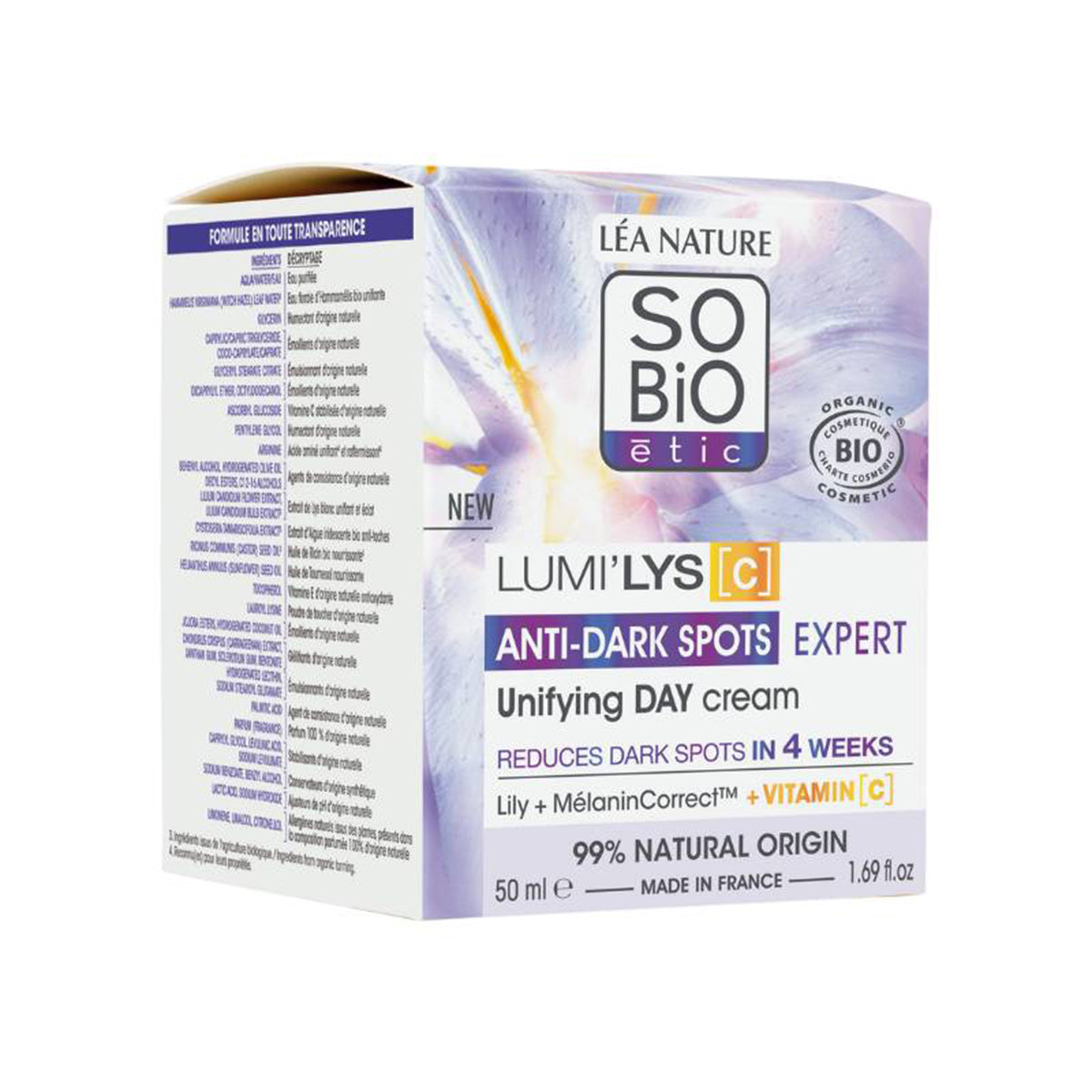 LUMI'LYS [C] CREME DE DIA ANTI-MANCHAS EXPERT, SO'BIO, 50 ml