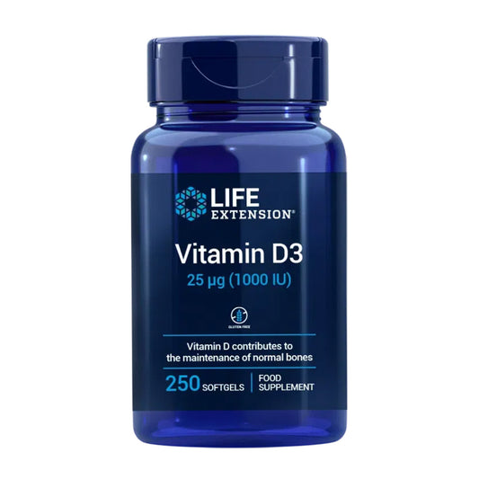 Vitamina D3 1000 UI, Life Extension 250 pérolas