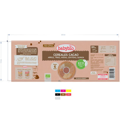 Cereal infantil Babybio com cacau 220g