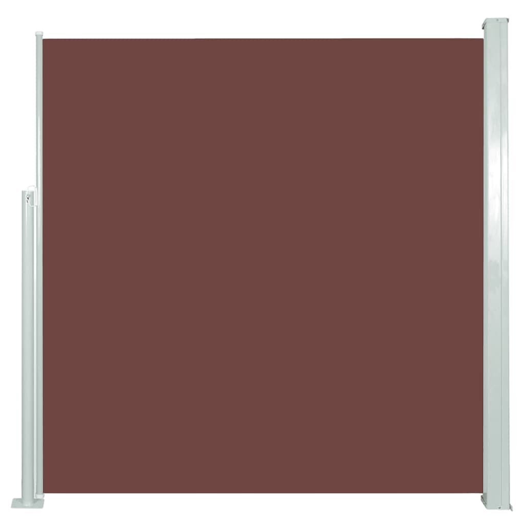 Vidaxl Toldo Lateral Retráctil De Jardín Marrón 140x300 Cm_0