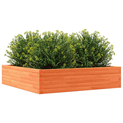 Jardinera De Madera Maciza De Pino Marrón Cera 100x100x23 Cm_3