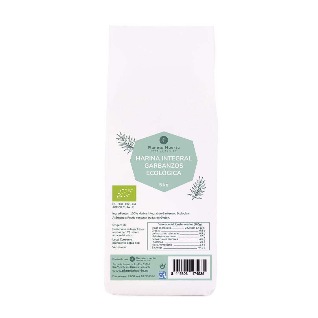 Farinha de Grão de Bico Integral Eco Planeta Huerto 5 Kg