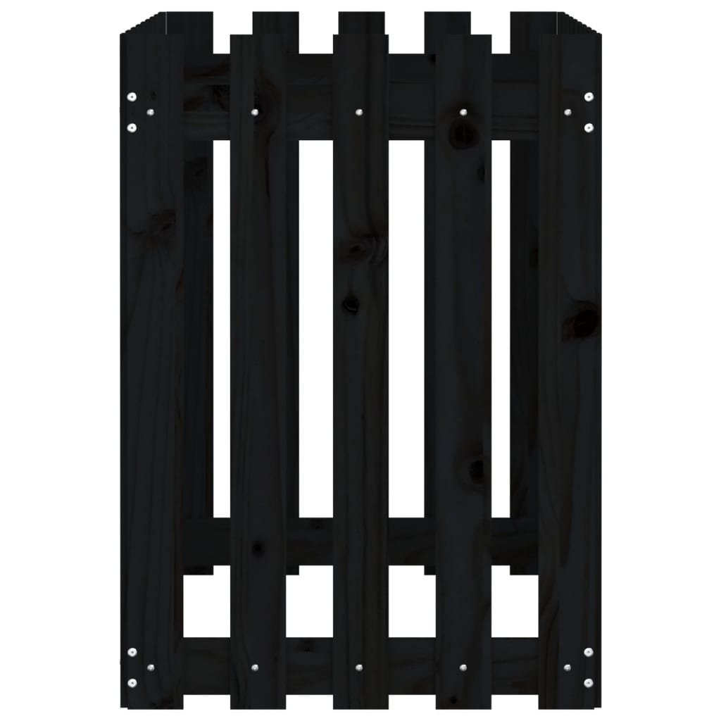 Arriate Elevado Jardín Con Valla Madera Pino Negro 100x50x70cm_5
