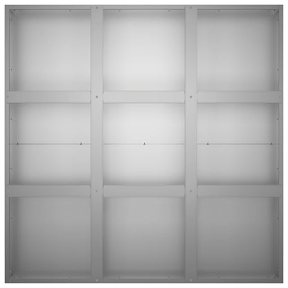 Macetero De Jardín Plateado 100 X 100 X 20 Cm Acero Galvanizado_3