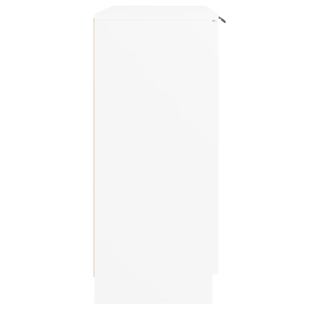 Aparador De Madera Contrachapada Blanco 60x30x70 Cm / Vetonek_5