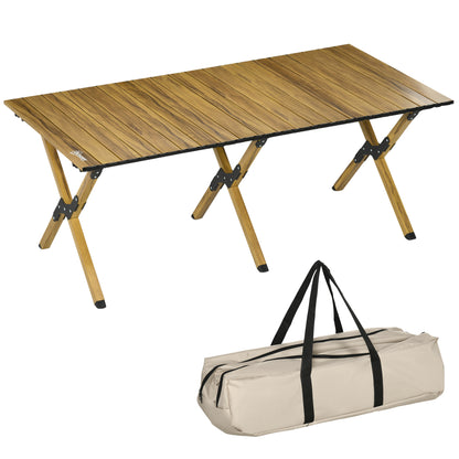 Outsunny Mesa De Camping Plegable De Aluminio 116x60x45cm Con Bolsa De Trasporte_0