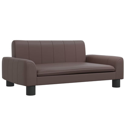 Cama Para Perros De Cuero Sintético Marrón 70x45x30 Cm / Vetonek_4