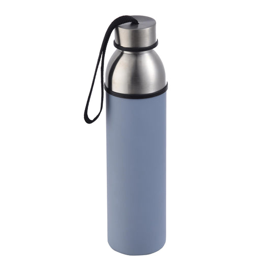 Botella De Agua De 570ml Walking Azul En Acero Inoxidable Bergner_0