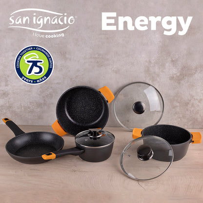 Set 7pc Batería De Cocina Aluminio Forjado Ind Energy Sg_1