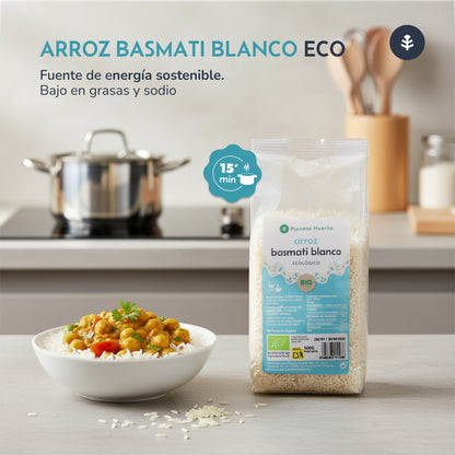 Arroz Basmati Branco Biológico Planeta Huerto 500 g