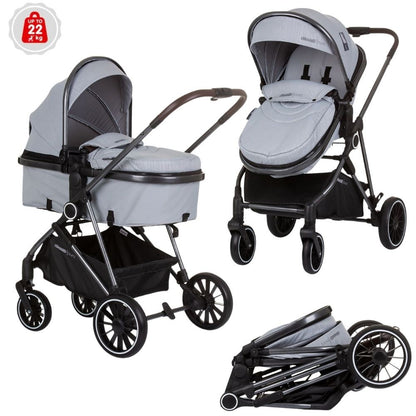 Carrito De Bebé Duo Convertible Aura Hasta 22 Kg Ash Grey_0