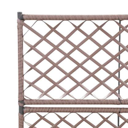 Enrejado Y Arriate 2 Macetas Ratán Sintético Marrón 58x30x107cm_4