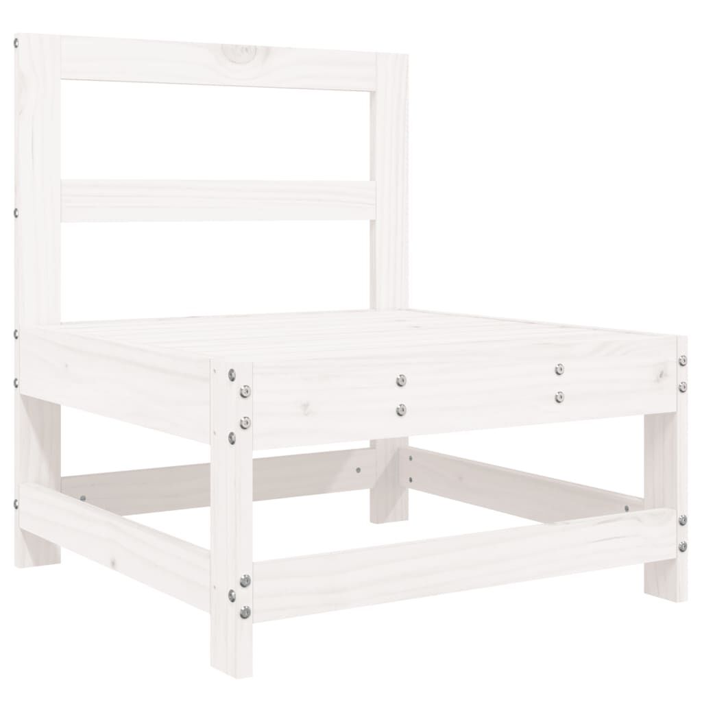Vidaxl Juego De Muebles De Jardín 6 Piezas Madera Maciza Pino Blanco_4