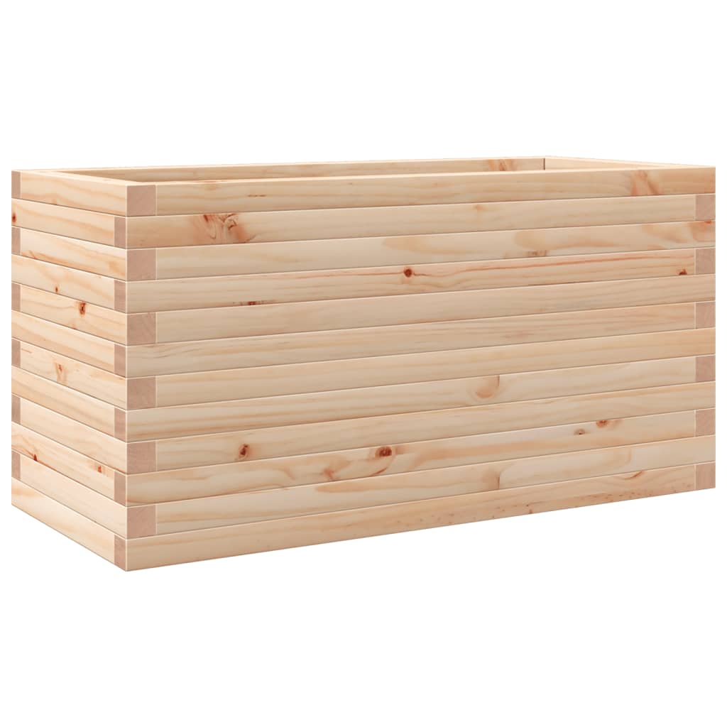 Jardinera De Madera Maciza De Pino 90x40x45,5 Cm_0