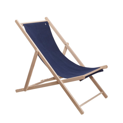 Set De 2 Hamacas Plegables De Madera De Haya, Azul Oscuro, Sin Brazos - Scalpers_2