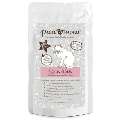 Ração húmida para gatos Happy Whiskers (Carne) BIO Puromenu 100 g