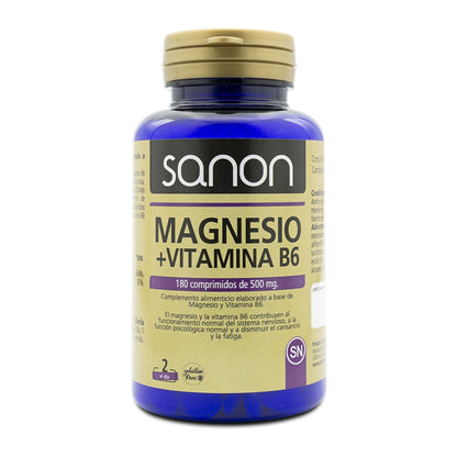 Magnésio + Vitamina B6 SANON 180 comprimidos de 500 mg