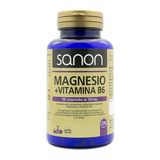 Magnésio + Vitamina B6 SANON 180 comprimidos de 500 mg