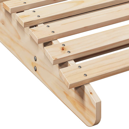 Tumbona De Madera Maciza De Pino 205x80x31,5 Cm / Vetonek_0