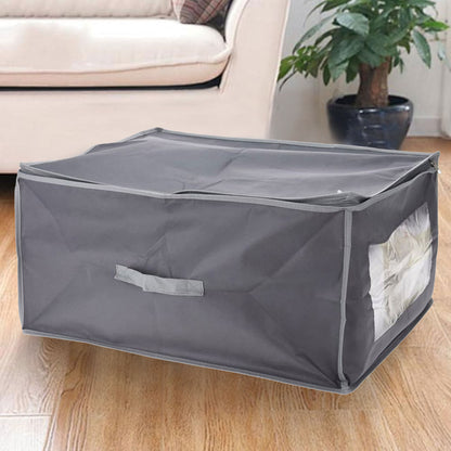 Well Home Funda Protectora Para Manta No Tejida De Alta Calidad En Gris Oscuro Con Ribete Gris Claro_3