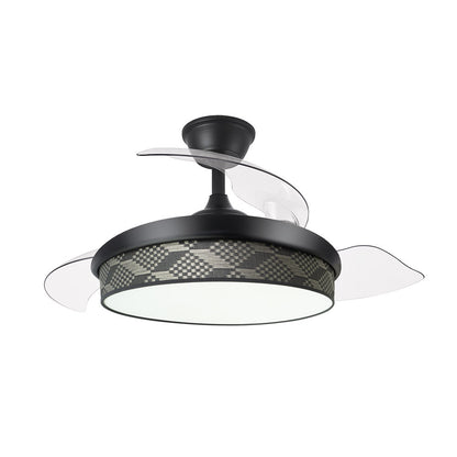 Ventilador Dc Moda 72w Negro/tetris Gris 108d 3aspas 7200lm 3000-4000-6000k Remoto+ Memoria+ Temporizador_1