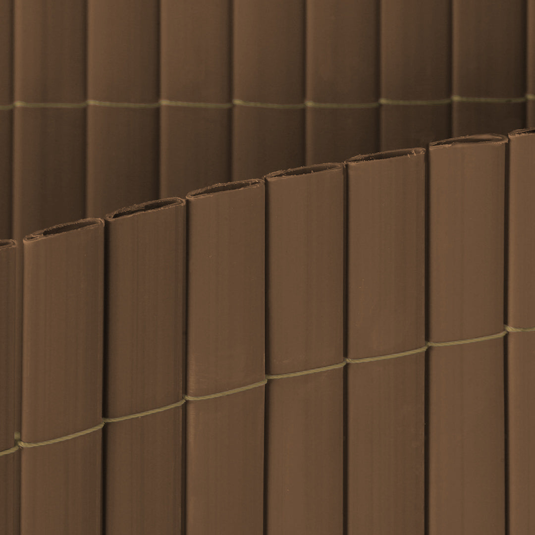 Cañizo Pvc Superior D/c Marrón - Perfecto Para Tu Jardín 2x3 M / Multicolor_1