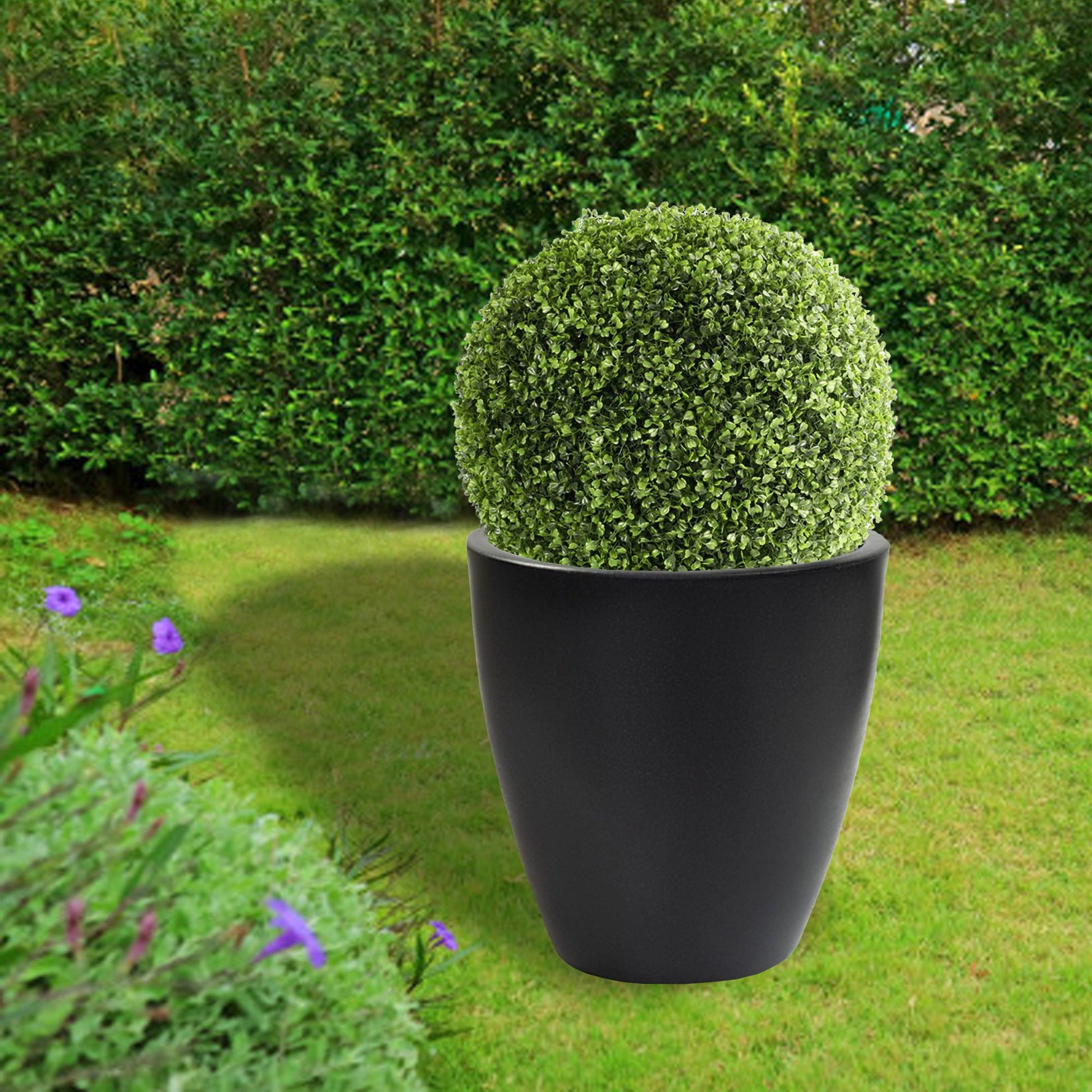 Macetero De Polietileno Por Rotomoldeo Color Antracita 40x40 Cm