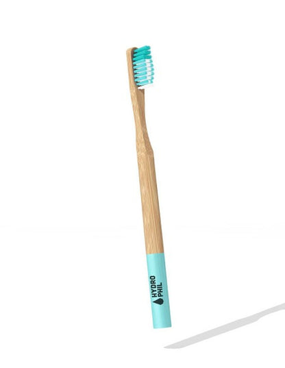 Escova de dentes profissional em bambu macio, cor natural/Mar das Caraíbas